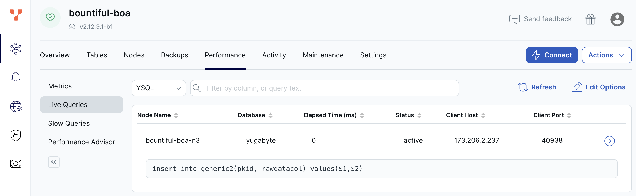 Cluster Live Queries