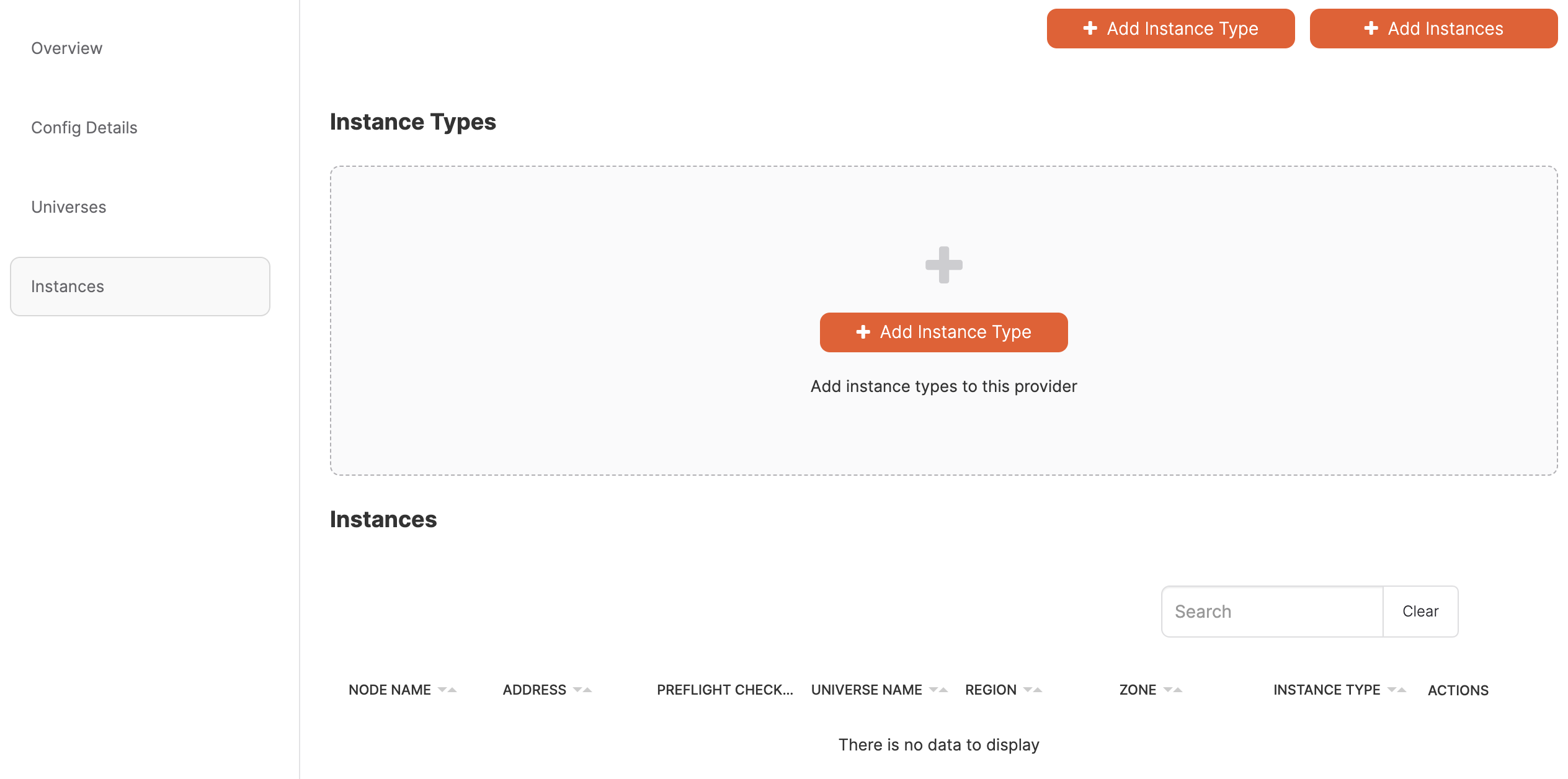 Configure on-prem instances